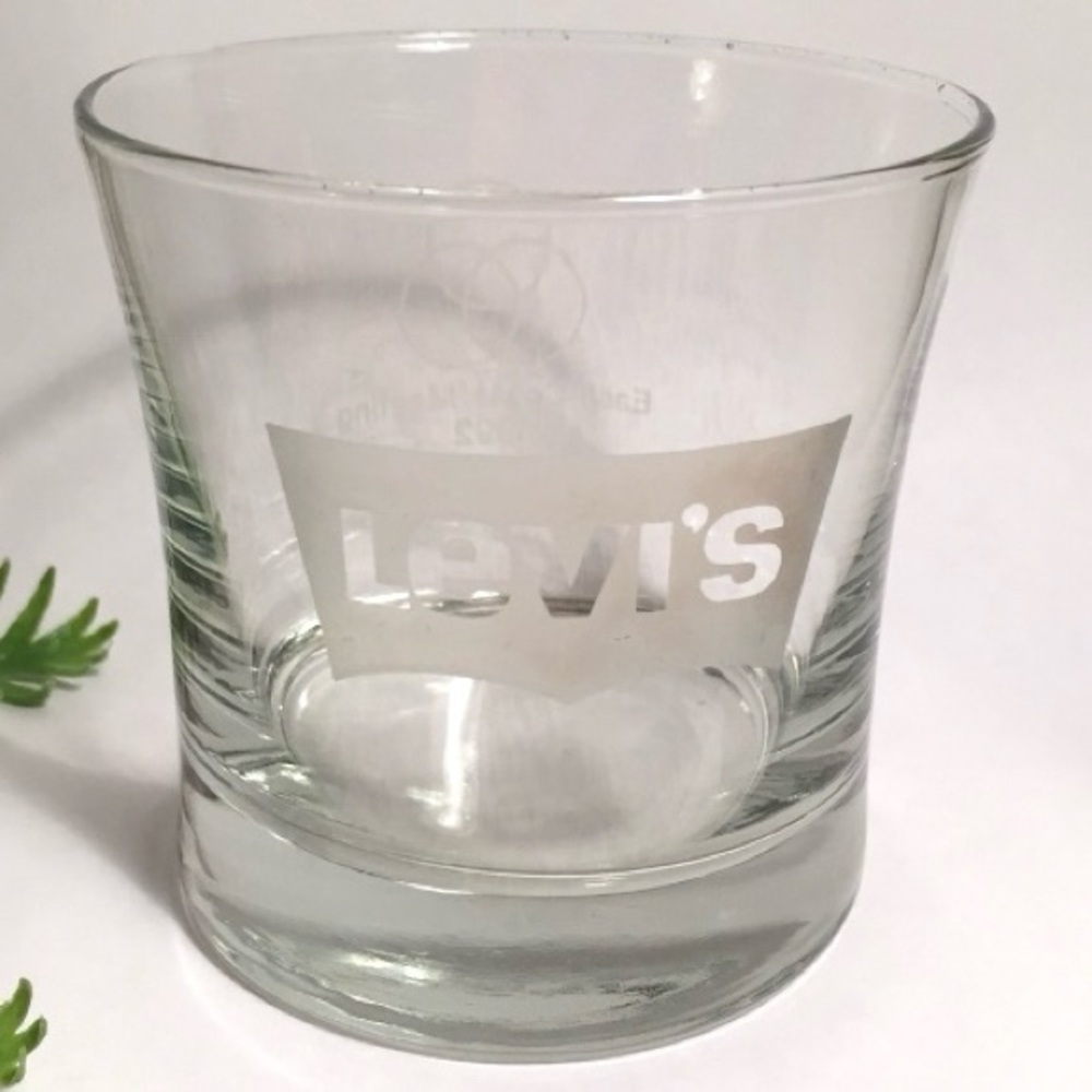 Vintage Levi’s Whiskey Bourbon Glass 1992 East Coast Meeting Logo